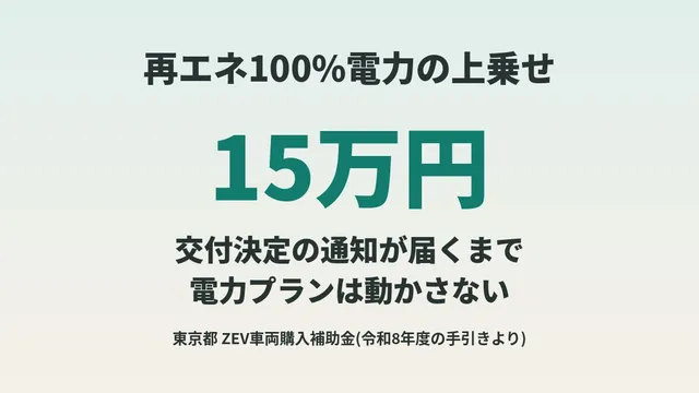 The 150,000 Yen Renewable Electricity Bonus on the ZEV Subsidy: Why I Am Not Changing My Electricity Plan Until the Grant Decision